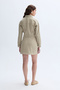 Women's Dark Beige Embroidered Jean Jacket - 2