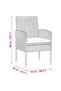 5 Piece Outdoor Dining Set Poly Rattan Grey - 3