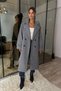 Gray Belted New Season Lined Premium Quality Comfortable Fit Women's Cashmere Coat