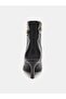 Paislie Women's Black Leather Boots Flfpailea10-Black - 4