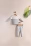 Gray White Cotton Baby Boy 2-Piece Set - 6
