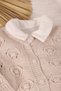Beige Knitwear Knitted Bodysuit Baby 3-Piece Set - 2
