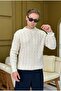 Beige Knitted Sweater - 3