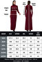 Dora Women's Maxi Length Turtleneck Sandy Dress-Burgundy - 2