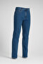 Men's High Waist Wide Leg Blue Jeans - 5
