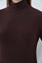Dora Women's Maxi Length Turtleneck Sandy Dress-Brown - 5