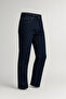 Men's High Waist Wide Leg Navy Blue Jeans - 2