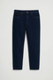 Men's High Waist Wide Leg Navy Blue Jeans - 6