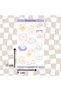 Sleepy Bear Themed Sticker, Decal, Bullet Journal, Scrapbook, Label, 8X15 cm in Size