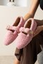 Flmz Buckle Plush Women's Ballet Flats
