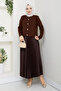 Women's Buttoned Front Knitwear Cardigan Pleated Skirt Set - 3