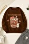 3 Yarn Combed Cotton Strawberry Printed Unisex Children's Sweat