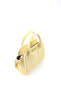 Yellow Shk219 Faux Leather, Zippered, Two Compartments, Adjustable Strap, Hand, Arm and Shoulder Bag - 6