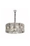 Nicely Silver Glass Chandelier – E14x8 Bulbs, 63cm Diameter, Modern Living Room Lighting Fixture - 2
