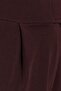 Women's Regular Fit Classic Cut Velcro Closure Wide Leg Brown Trousers - 6