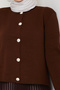 Women's Buttoned Front Knitwear Cardigan Pleated Skirt Set - 6