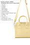 Yellow Shk219 Faux Leather, Zippered, Two Compartments, Adjustable Strap, Hand, Arm and Shoulder Bag - 3