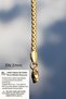 Steel Crushed Elegant Necklace 2 mm Gold Color |   Non-Tarnishing, Unisex, 2 Years Warranty - 3