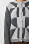 Patterned Soft Textured Knitwear Cardigan Lbp0030 Anthracite Gray - 4