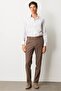 Men's Elastic Waist Side Pocket Cotton Trousers Beige