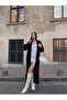 Shawl Collar Folded Wide Long Sleeve Self Textured Thick Full Length Knitwear Cardigan Winter Comfortable - 6