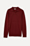 Men's Red Polo Neck Knitwear Sweater - 5