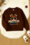 3 Yarn Combed Cotton Princess Printed Unisex Children's Sweat