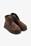 Brown Suede Fur Inside High Sole Lace up Women's Boots - 2