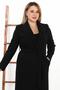 Women's Black Trench Coat - 4