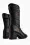 Sahara Genuine Leather Black Bellows Zippered Women's Boots - 2