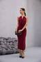 Slit Detailed Degaje Halter Neck Midi Evening Dress - 7