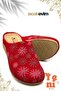 Women's House Slippers – Poly Sole Lightweight Sole Warm House Slippers Red - 6