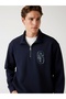 Harris Men's Navy Blue Sweatshirt M5Bq18K0552-G7V2 - 5