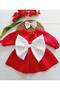Girls' Long Sleeve Bow Dress - 3