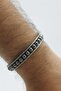 Steel Lock Hematite Natural Stone and Steel Rope Braided Men's Bracelet - 4