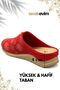 Women's House Slippers – Poly Sole Lightweight Sole Warm House Slippers Red - 7