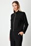 Pockets Detailed Stand Collar Sweatshirt Top - 2