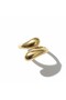Adjustable Design Ring – Gold Color Antiallergic Steel, Modern Women's Jewelry - 5