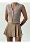 Soft Textured Buttoned Sophie Knitwear Vest - 2