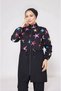 Zippered Digital Printed Tie-Waist Hijab Swimsuit with Bonnet Gift