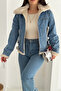 Women's Fur-Lined Denim Jacket – Warm & Street Style - 5