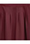 Pleated Crepe Skirt with Zipper Pocket -Burgundy - 6