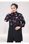 Zippered Digital Printed Tie-Waist Hijab Swimsuit with Bonnet Gift - 2