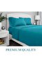 Soft & Durable Cotton Blend Flat Bed Sheet | 178x254cm | 220 Thread Count | Solid Pattern Single Fla - 2