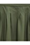 Pleated Crepe Skirt with Zipper Pocket -Khaki - 5