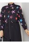 Zippered Digital Printed Tie-Waist Hijab Swimsuit with Bonnet Gift - 6