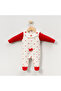 Cherry Velvet Red Baby Girl Romper - 2