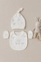 100% Organic Cotton 5-Piece Newborn Baby Hospital Discharge Set - Bodysuit - Top, Bottom, Hat, Gloves, Bib - 3