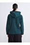 Green Hooded Fleece Women's Zippered Sweatshirt - 4