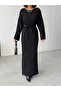 Women's Lined Belted Long Knit Dress - 3